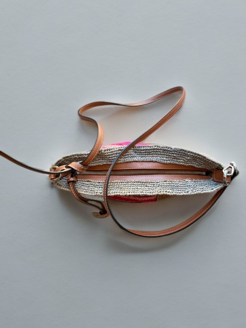 Loewe Multicolor Rainbow Raffia Crossbody Bag - Picture 3 of 13